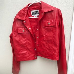 Red pleather Marco Jacket